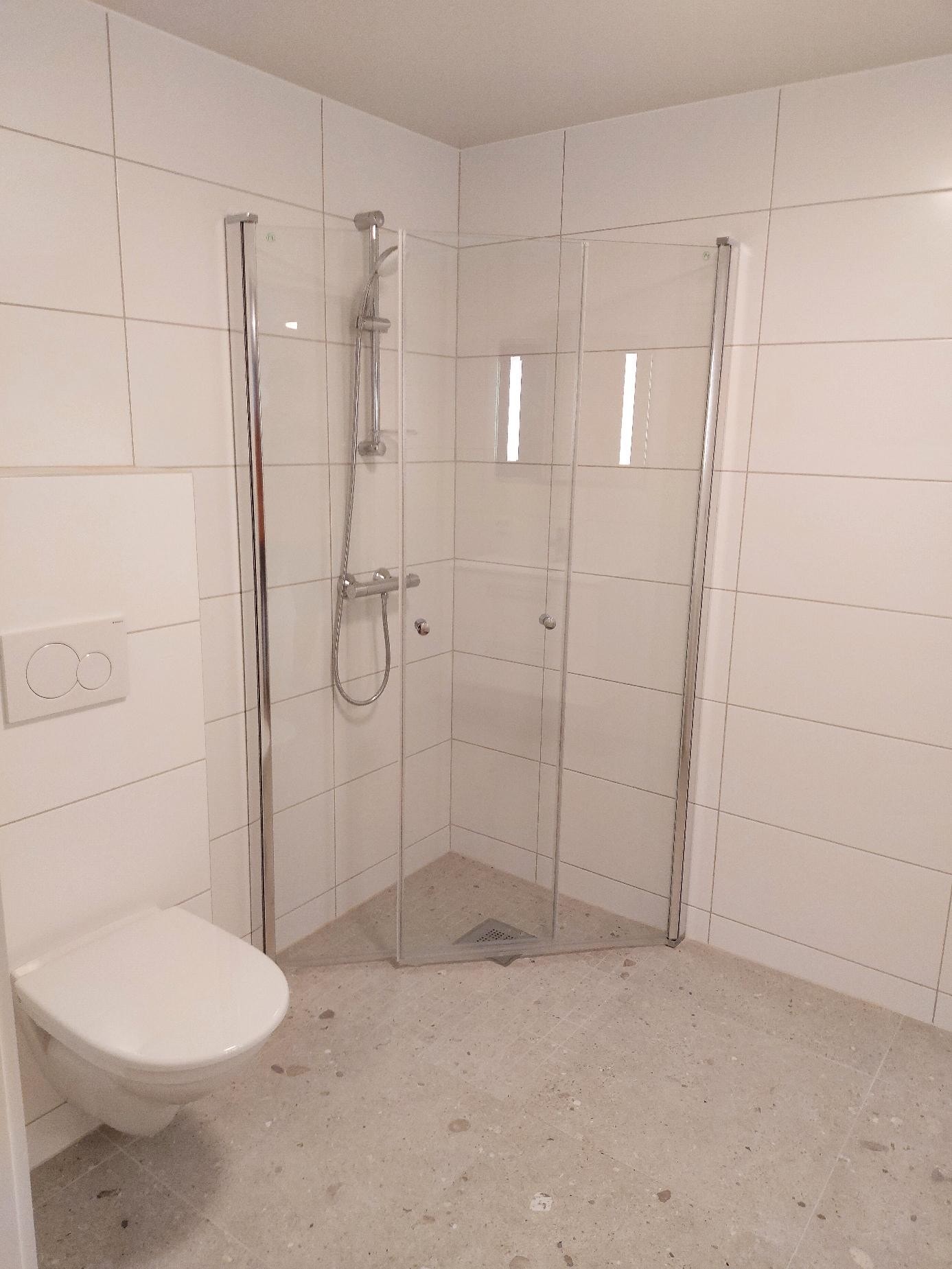 Vegghengt toalett og moderne dusj Galleribilde