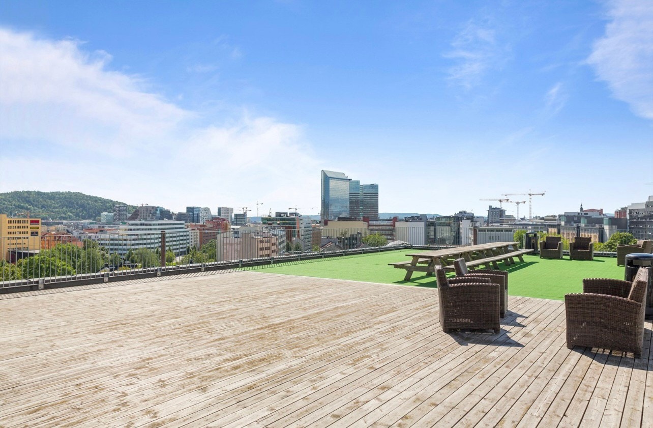 Takterasse med nydelig panoramautsikt over Oslo Galleribilde