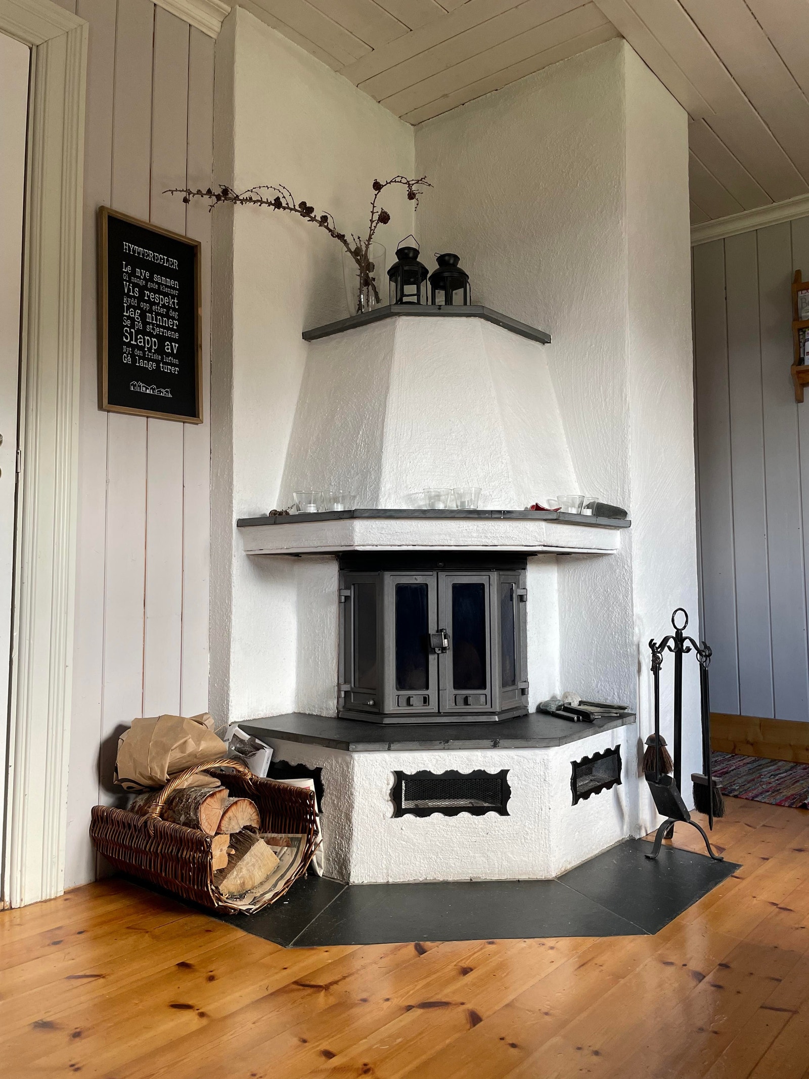 Peis i stue Galleribilde