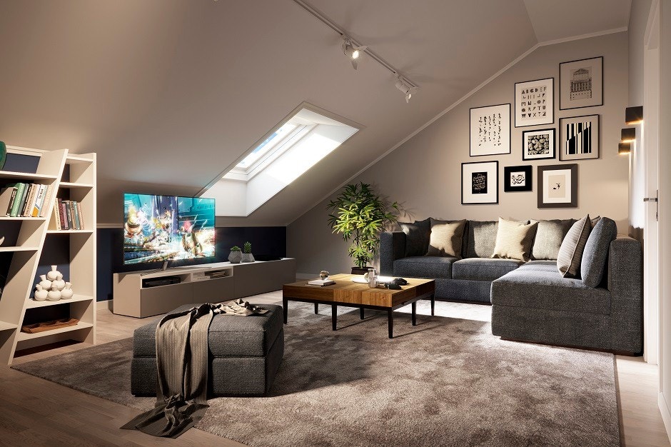 Stue loft (illustrasjon) Galleribilde