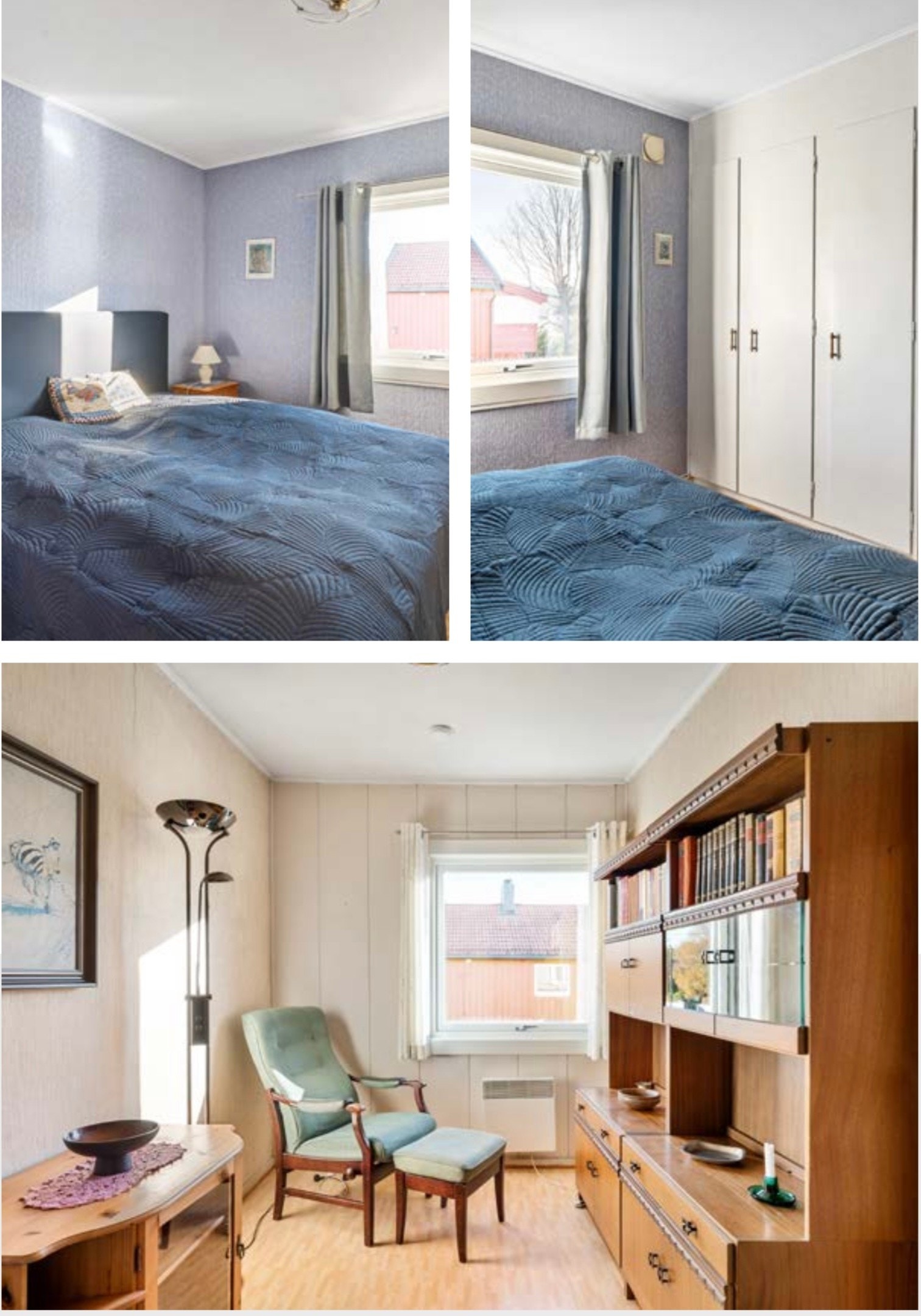 Stort hovedsoverom med masse skap plass samt et nydelig rom som kan passe barn eller være et kontor Galleribilde