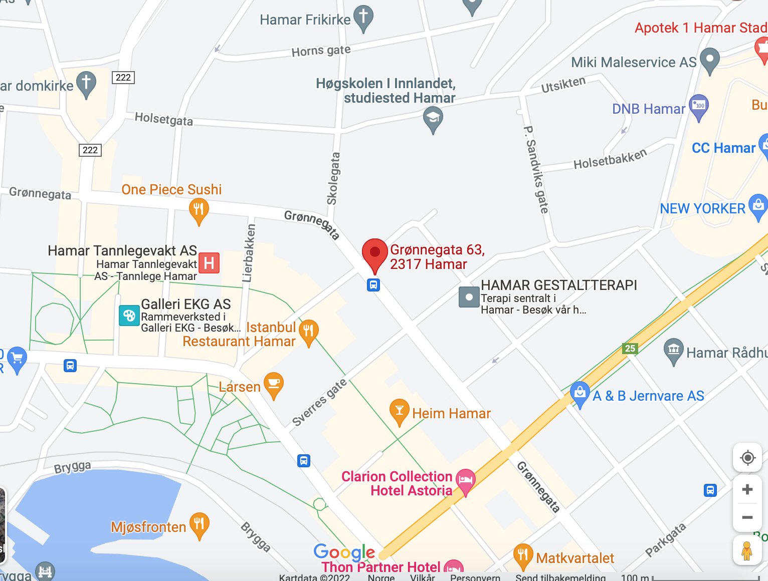 Plassering. 200m til høgskolen (HINN) Galleribilde