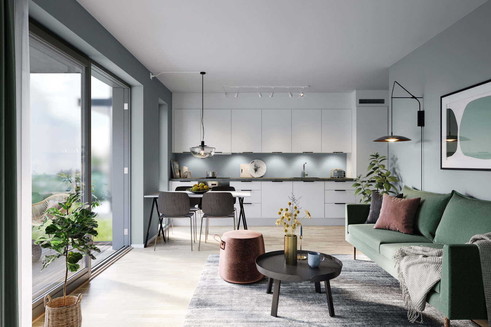 Illustrasjon: 2 roms - 50 m2 BRA Galleribilde