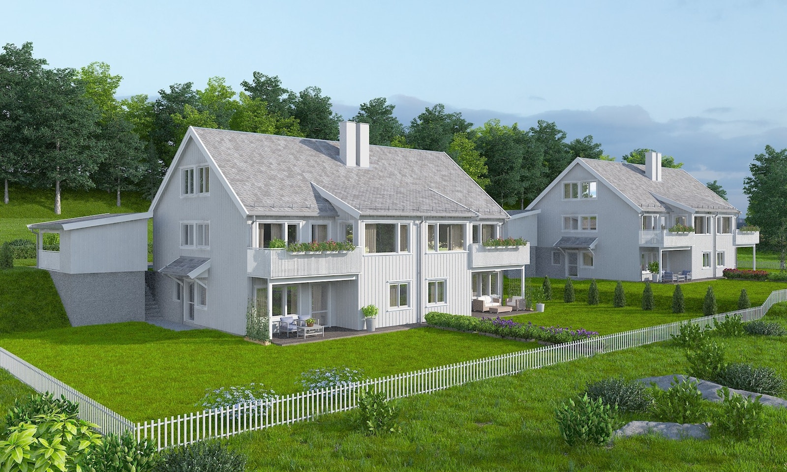 Illustrasjon fasade front Galleribilde