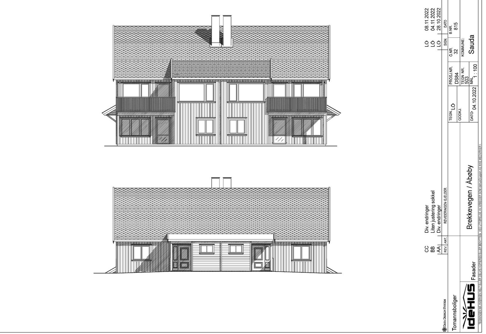 Fasade front og bakside Galleribilde