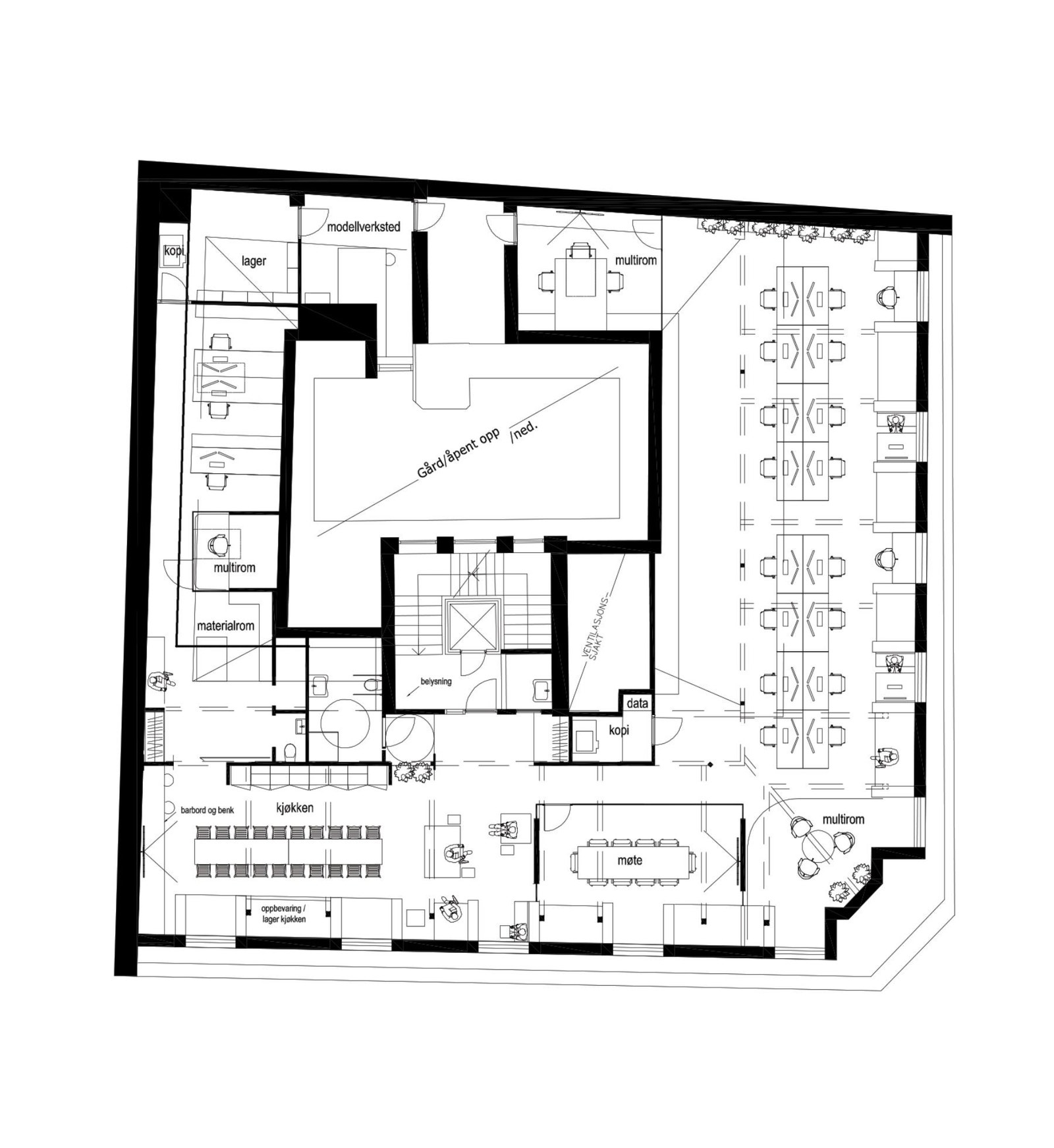 Møbleringsplan alt 1 Galleribilde
