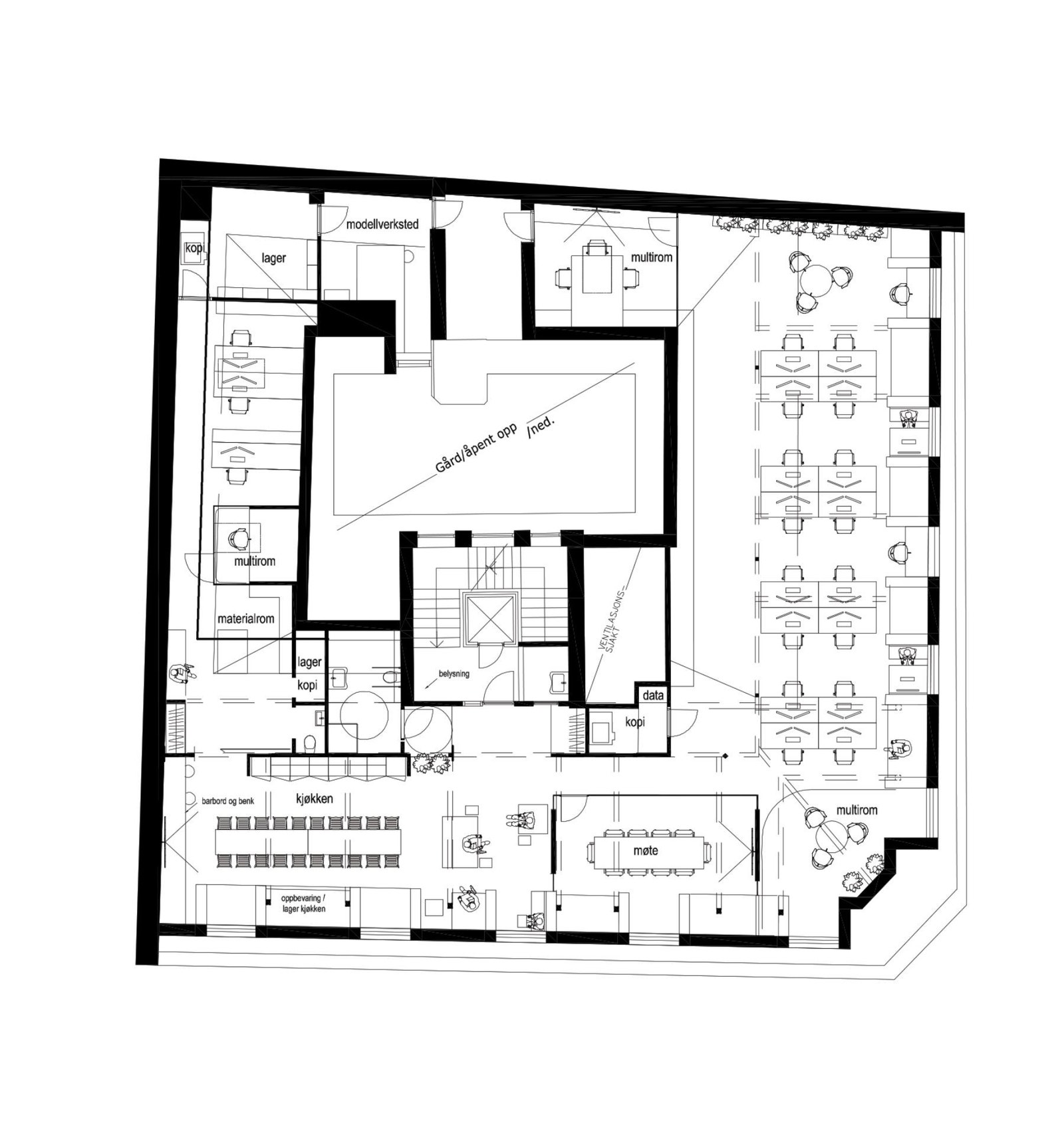 Møbleringsplan alt 2 Galleribilde