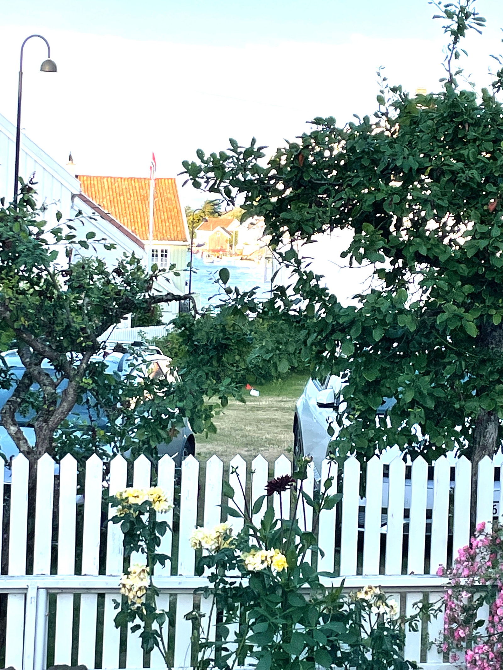 Sjøgløtt fra stuevindu. Galleribilde