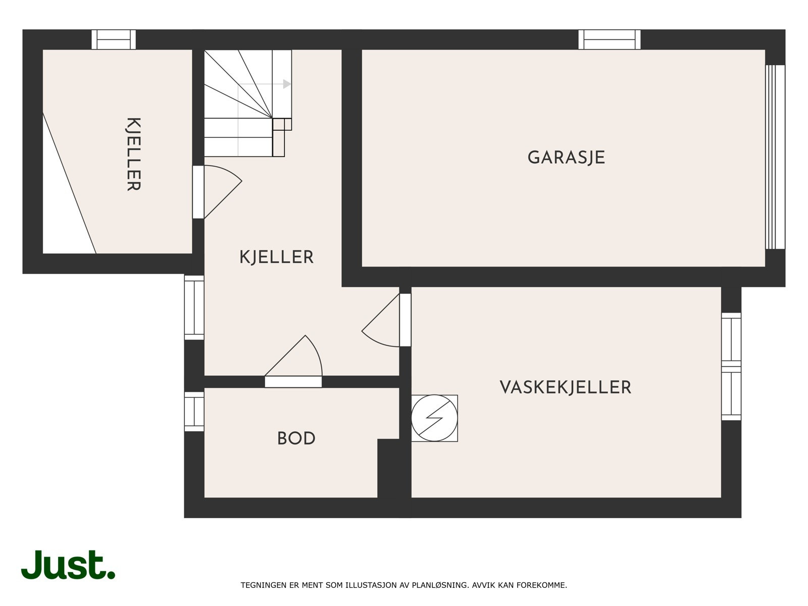 Planskisse underetasje.