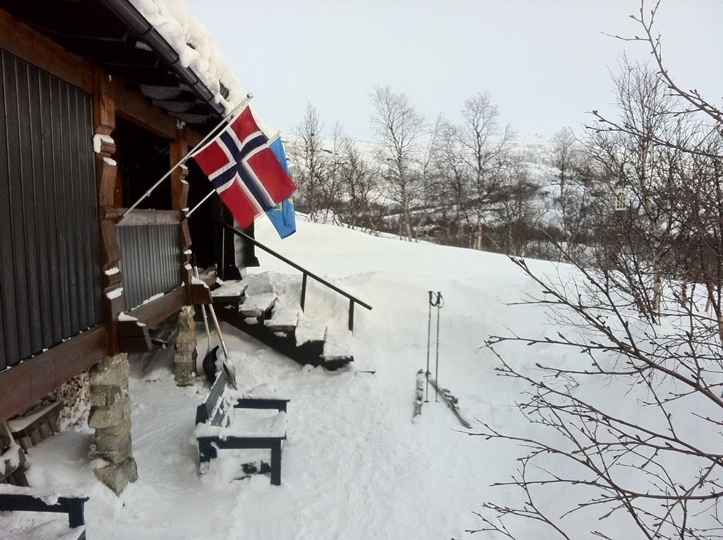 Her kan du gå på ski helt fram til døren. Galleribilde