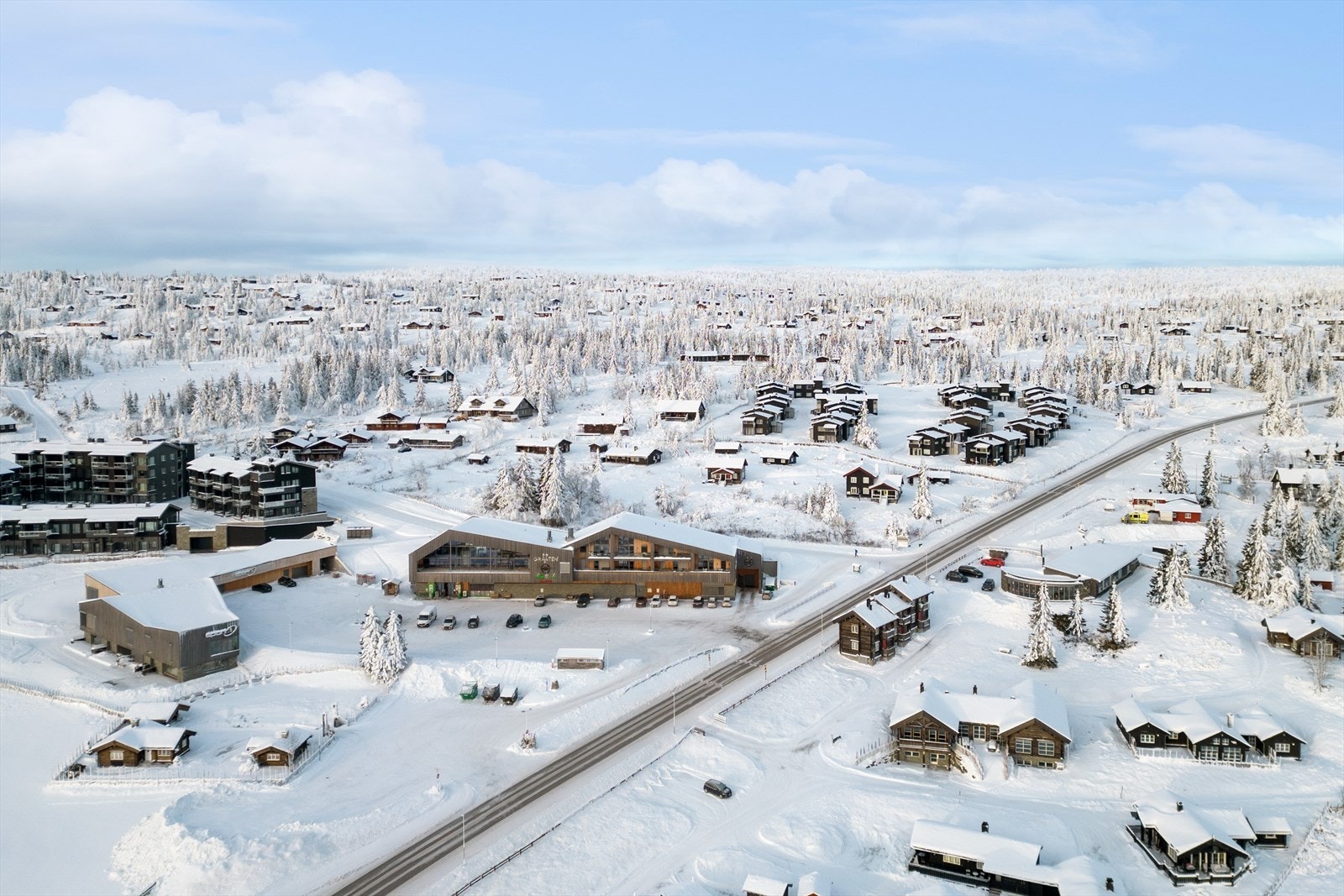 Dagligvarehandelen kan gjøres på Kiwi Sjusjøen, ca. 400 meter fra leiligheten. Rundt Kiwi finner du blant annet sportsforretning og kafeer. Galleribilde