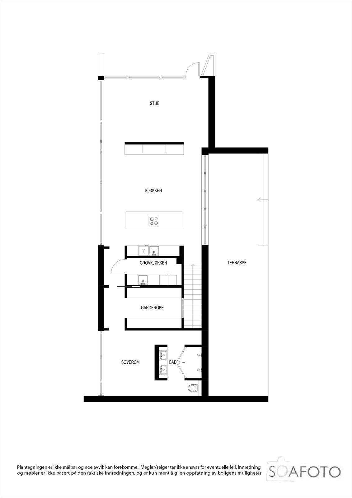Øvre Tastasjøen 2. etasje. Alt du trenger på ett plan - fungerer som en leilighet. Galleribilde