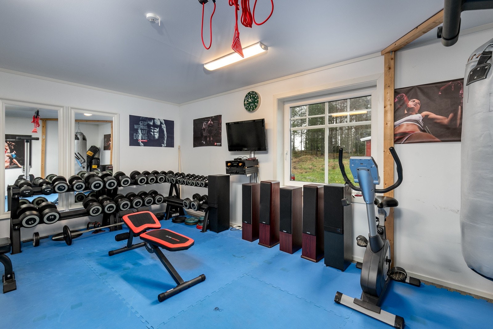 Innredet treningsrom. Galleribilde