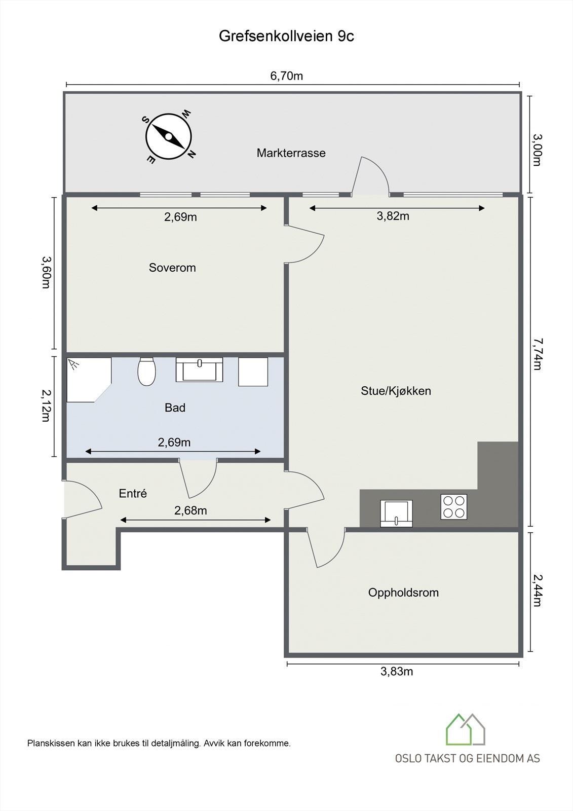 Takstmannens planskisse Galleribilde