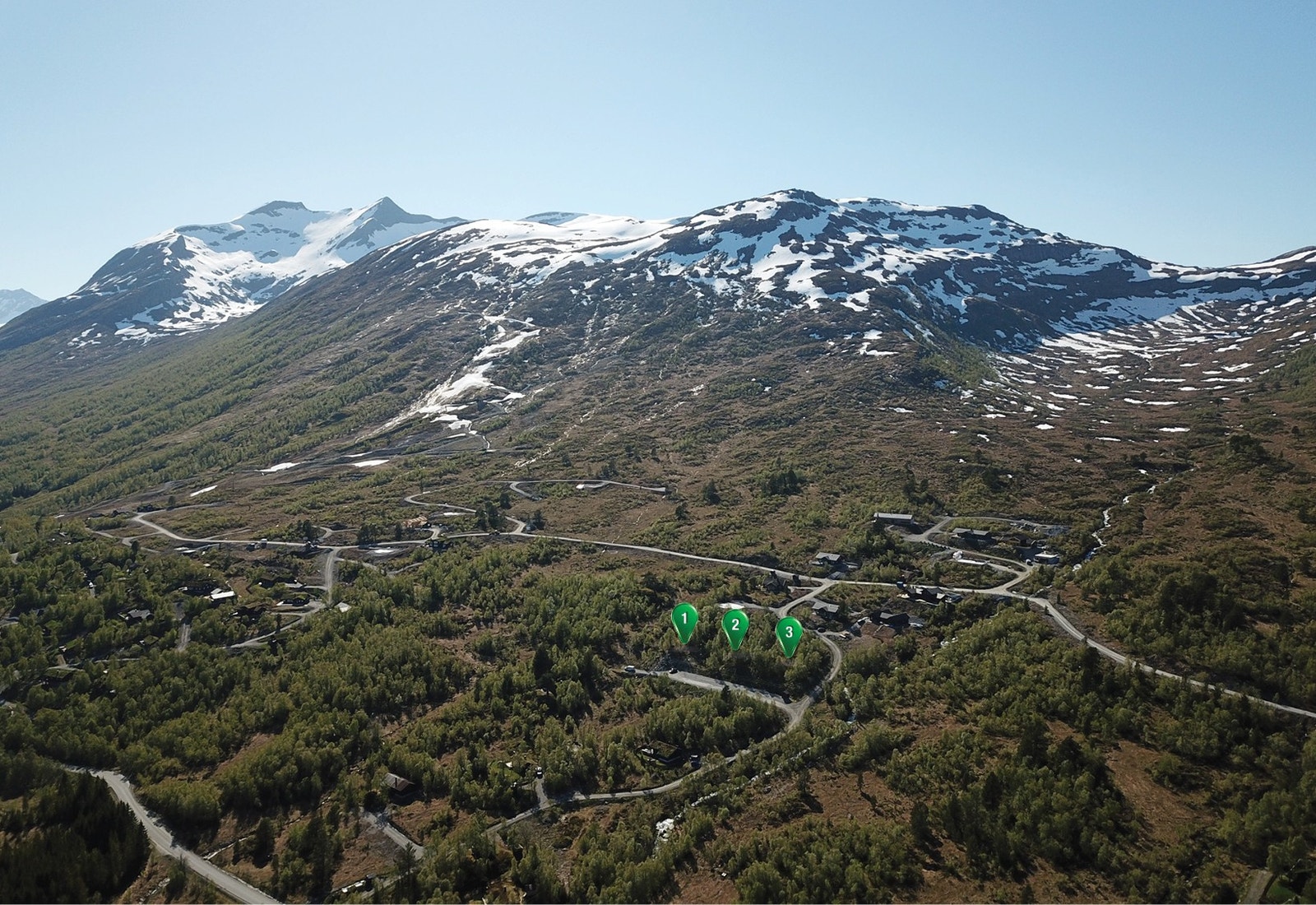 Tomteplassering i Tudalen Hyttegrend Galleribilde