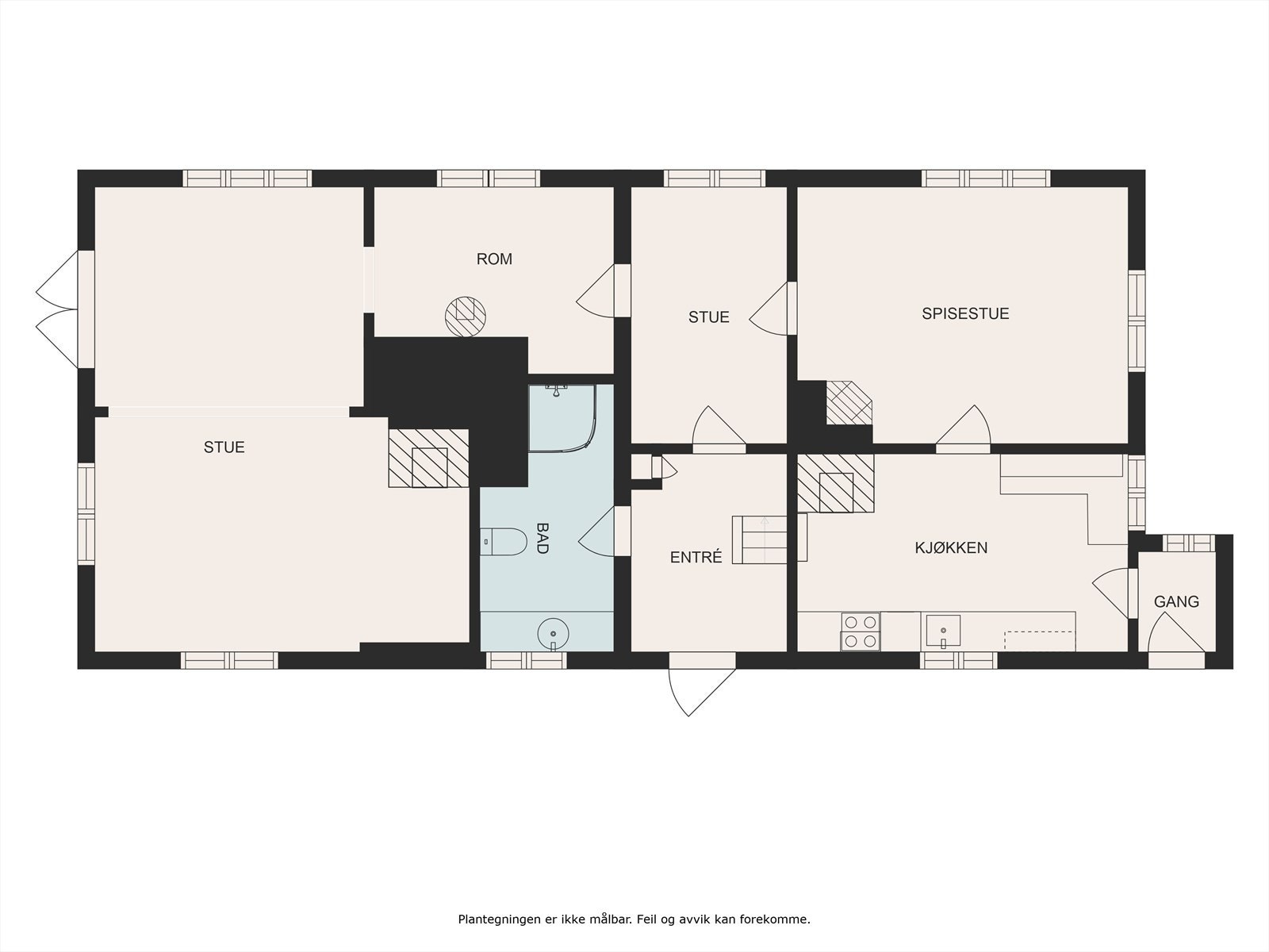 Planskisse av hovedetasjen. Galleribilde