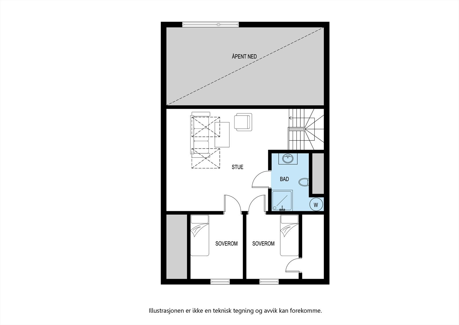 Plantegning Sinneslisundet 2.etg Galleribilde