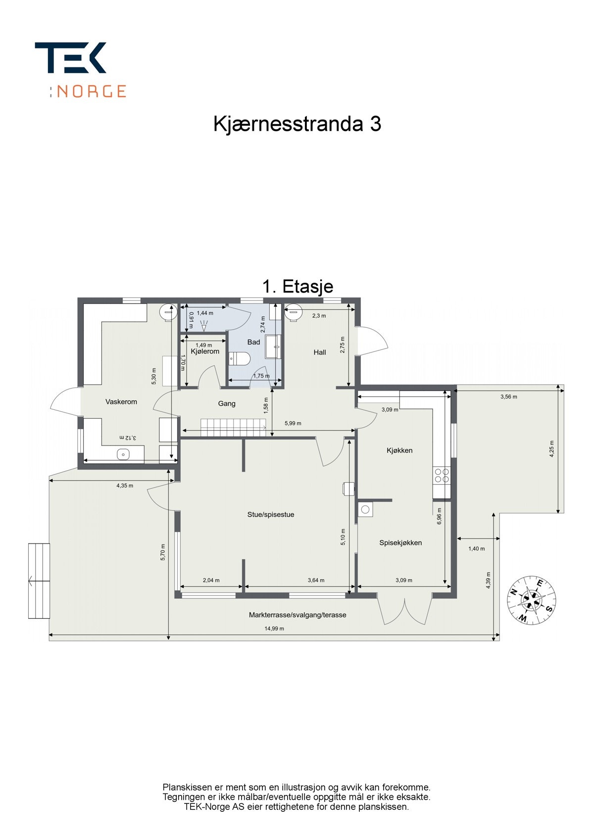 Plantegning 1. etasje Galleribilde