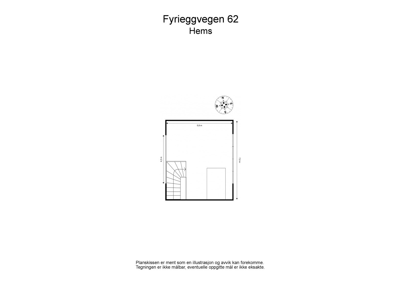 Planskisse hemsetasje Galleribilde