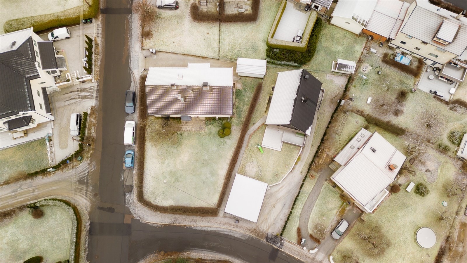 Huset sett ovenfra. Galleribilde