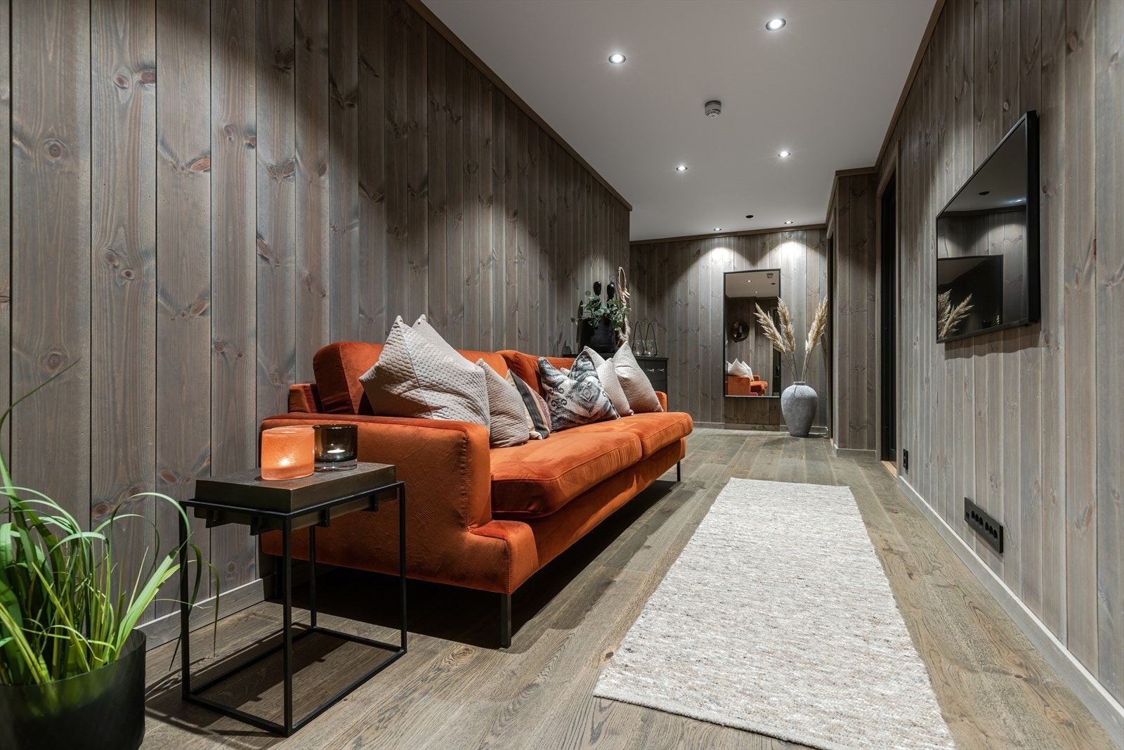 Praktisk tv-stue i tilknytning til entrèen. Galleribilde