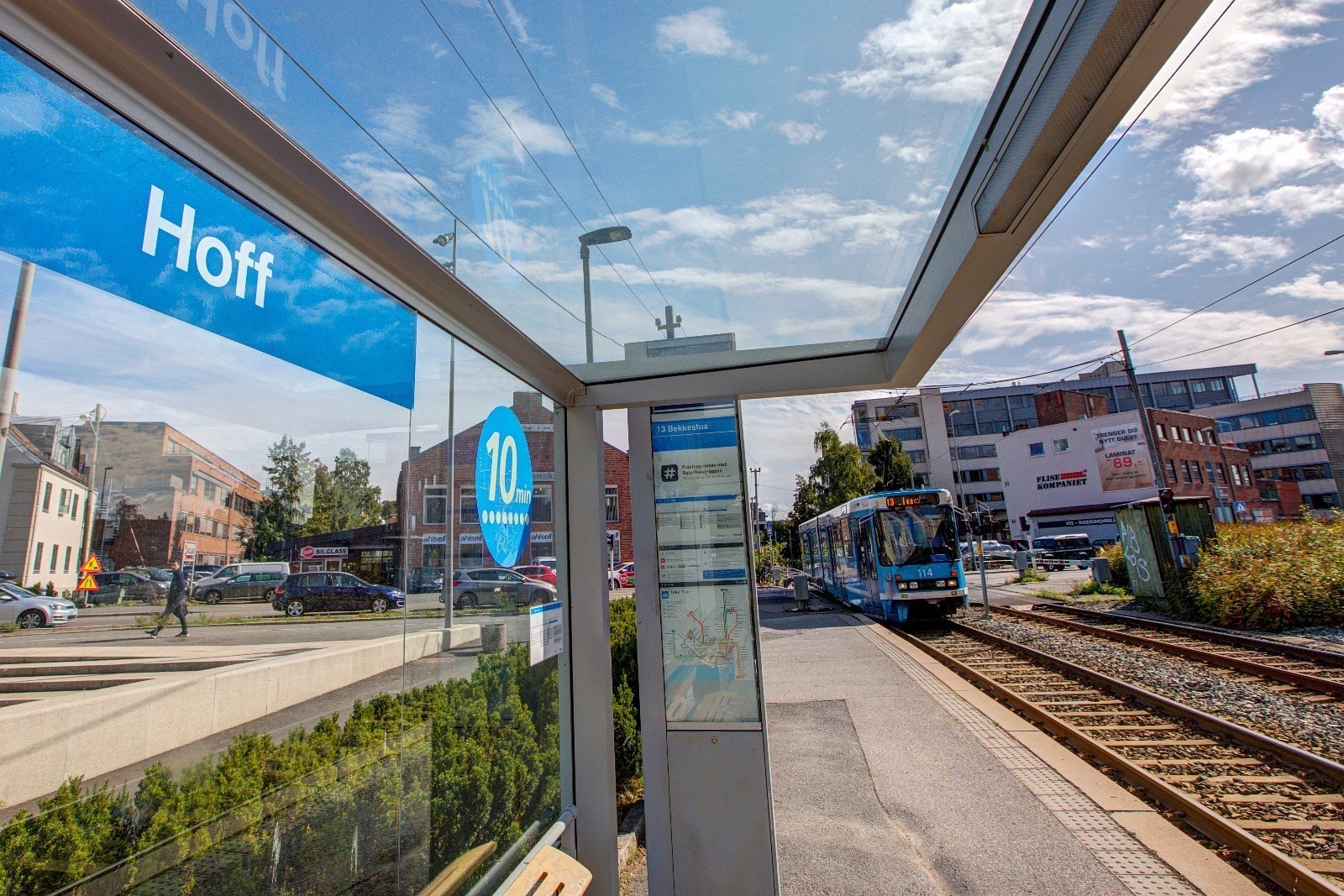 Trikkeholdeplass Hoff Galleribilde