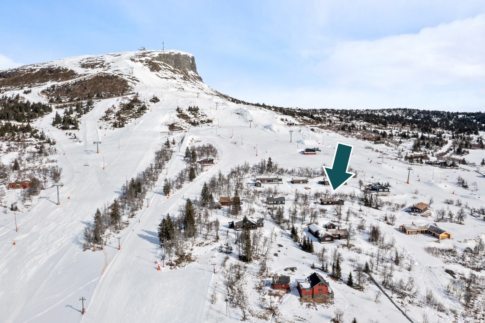 Med denne beliggenheten har man 100% ski inn / ski out Galleribilde