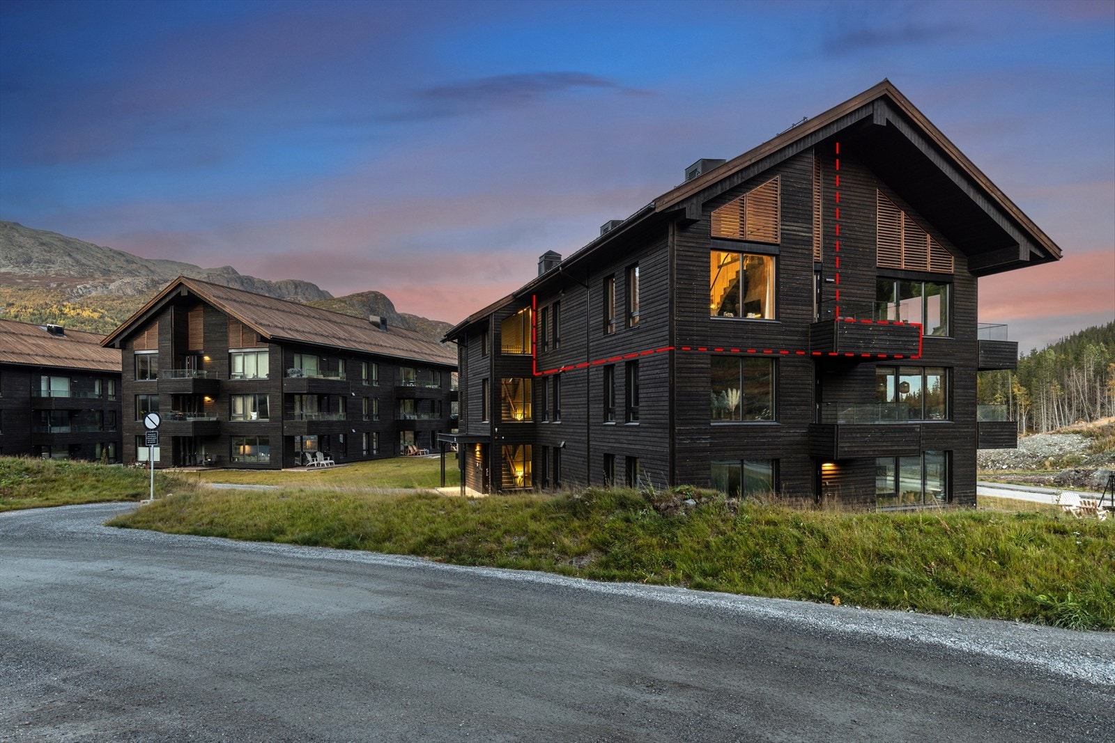 Leiligheten markert. Galleribilde