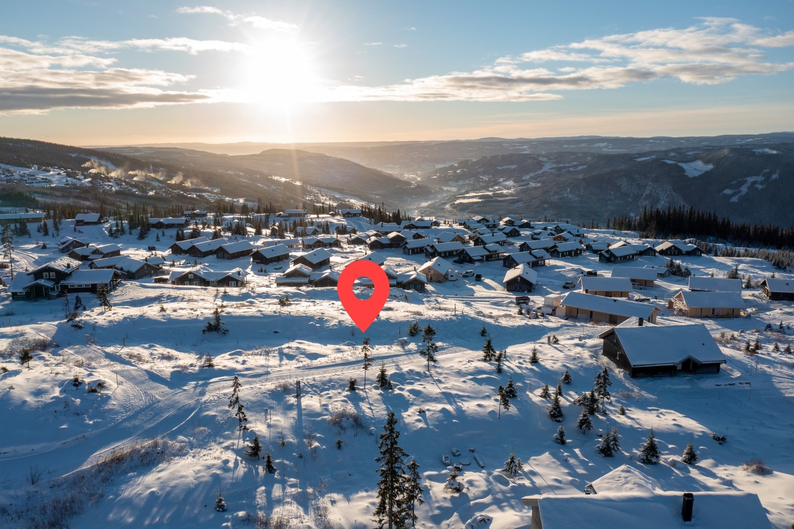 Flott utsikt fra tomteområdet! Galleribilde