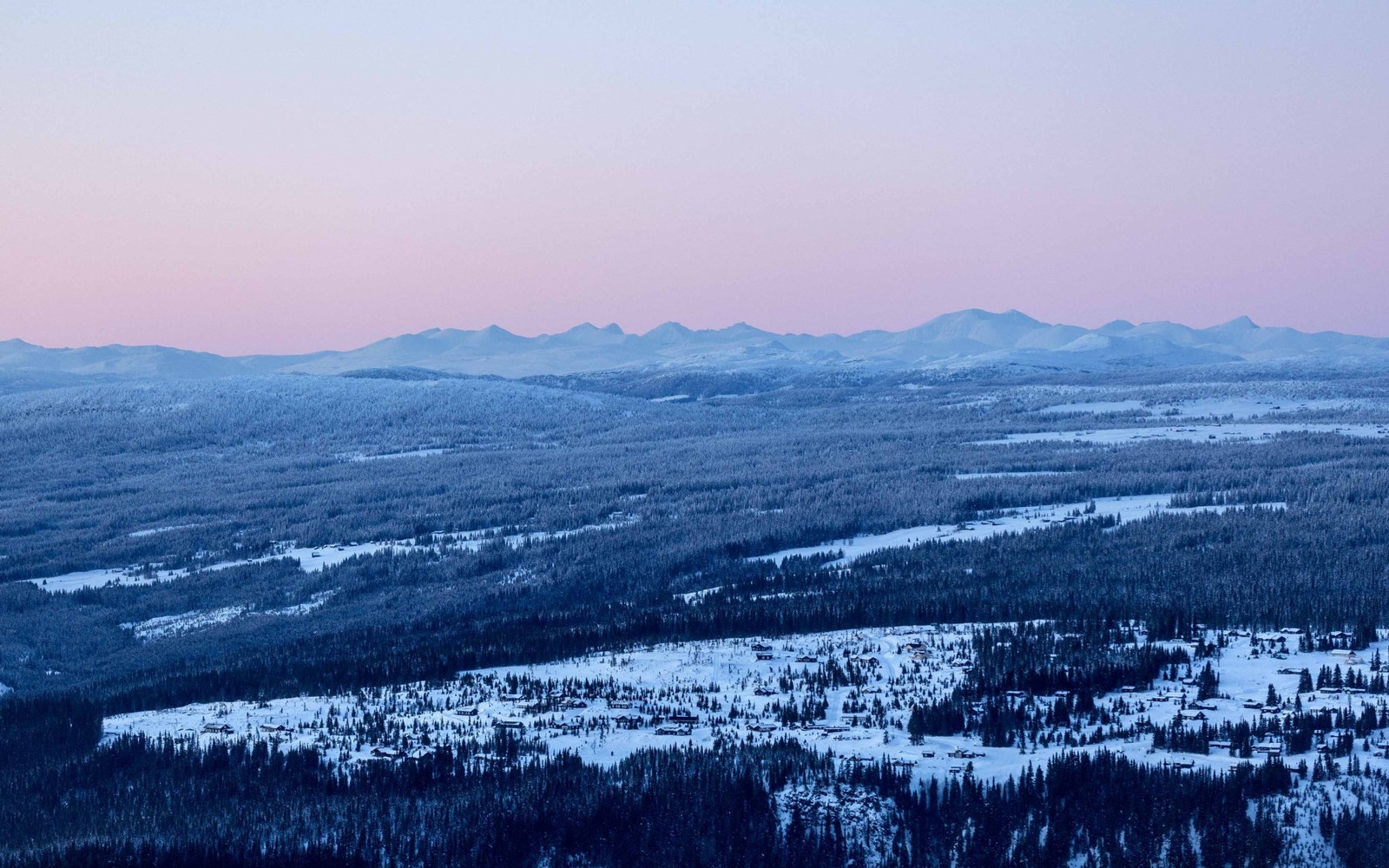 Dronebilde over området Galleribilde