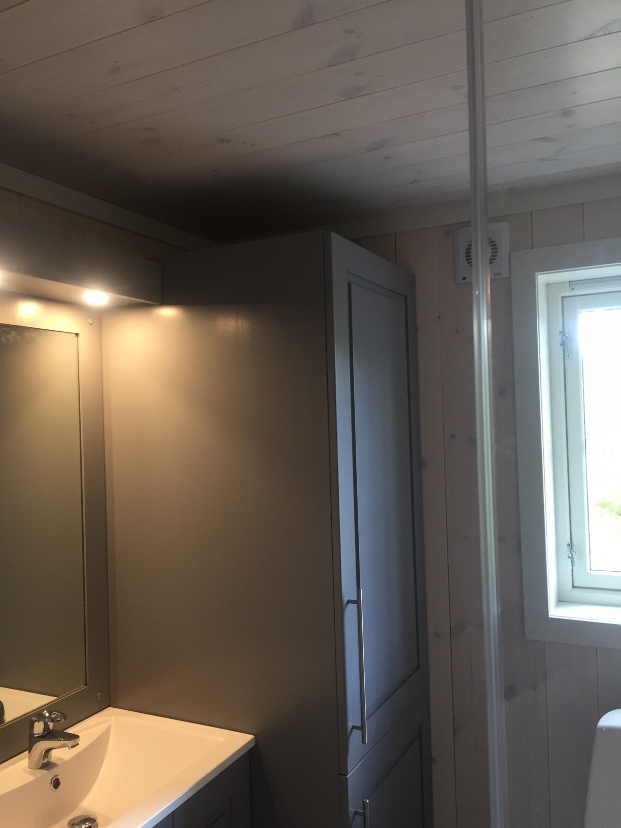 Interiørbilde tilsvarende hytte -bad Galleribilde