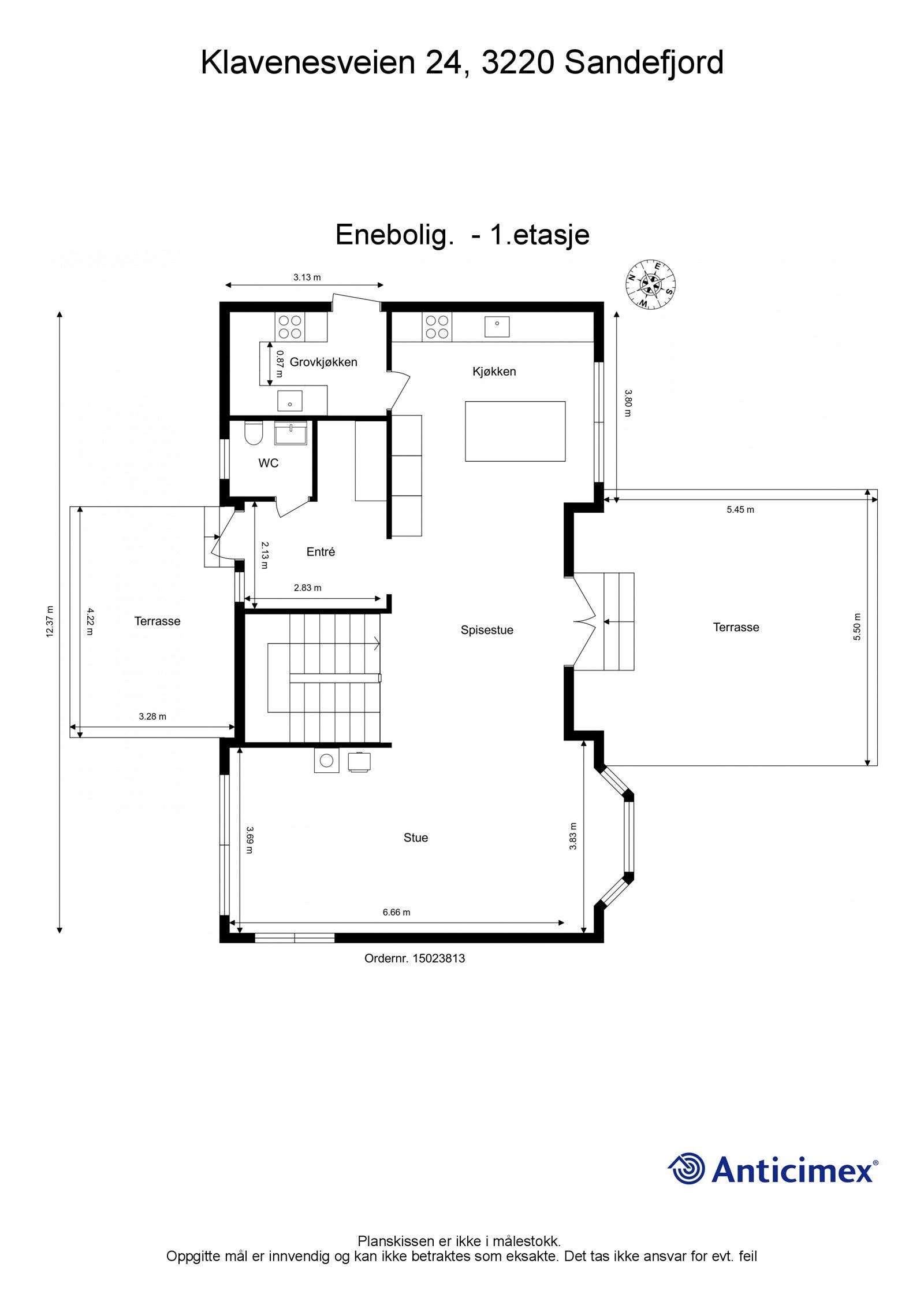 Plantegning 1. etasje Galleribilde
