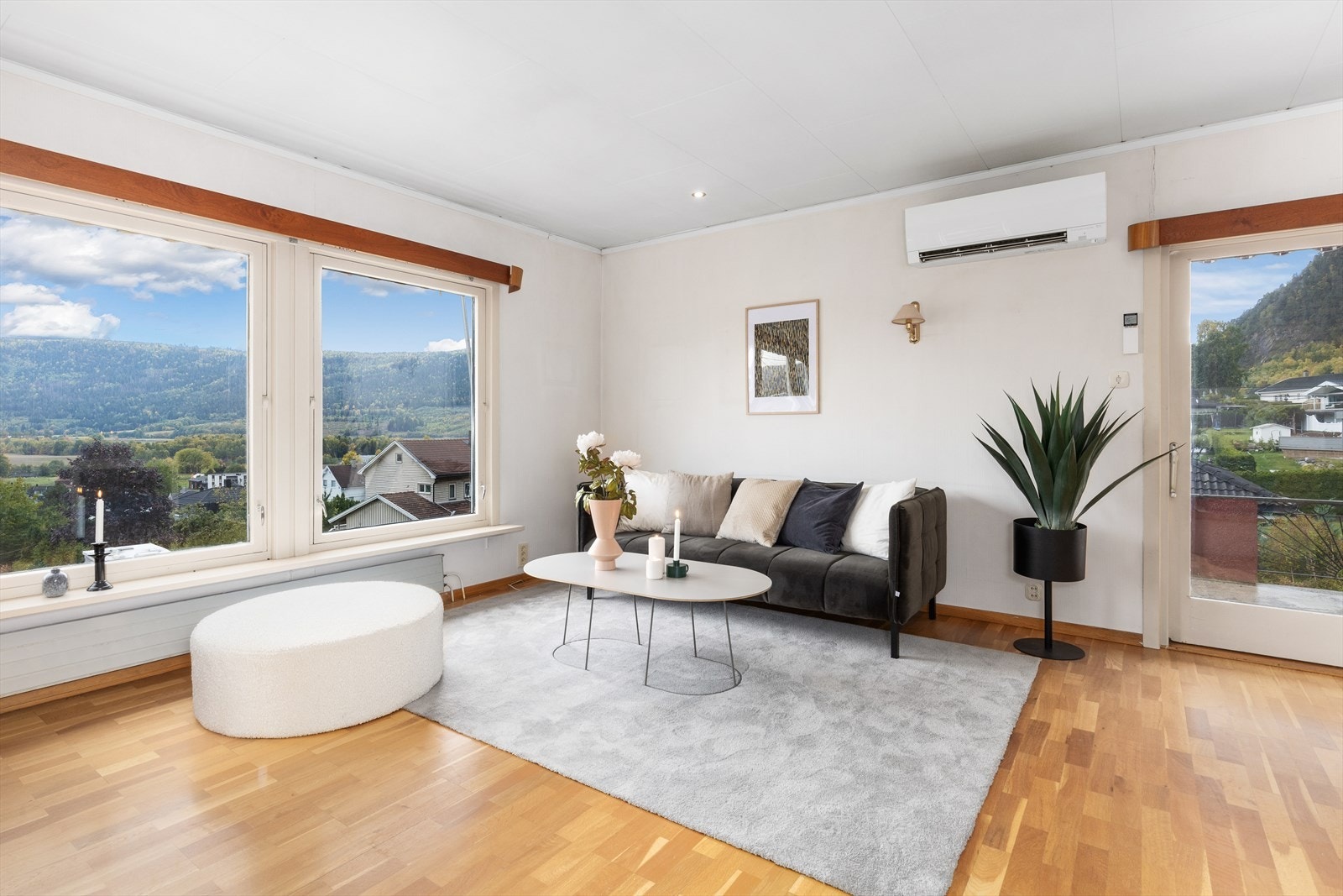 Det er installert varmepumpe som gir god temperatur igjennom året Galleribilde