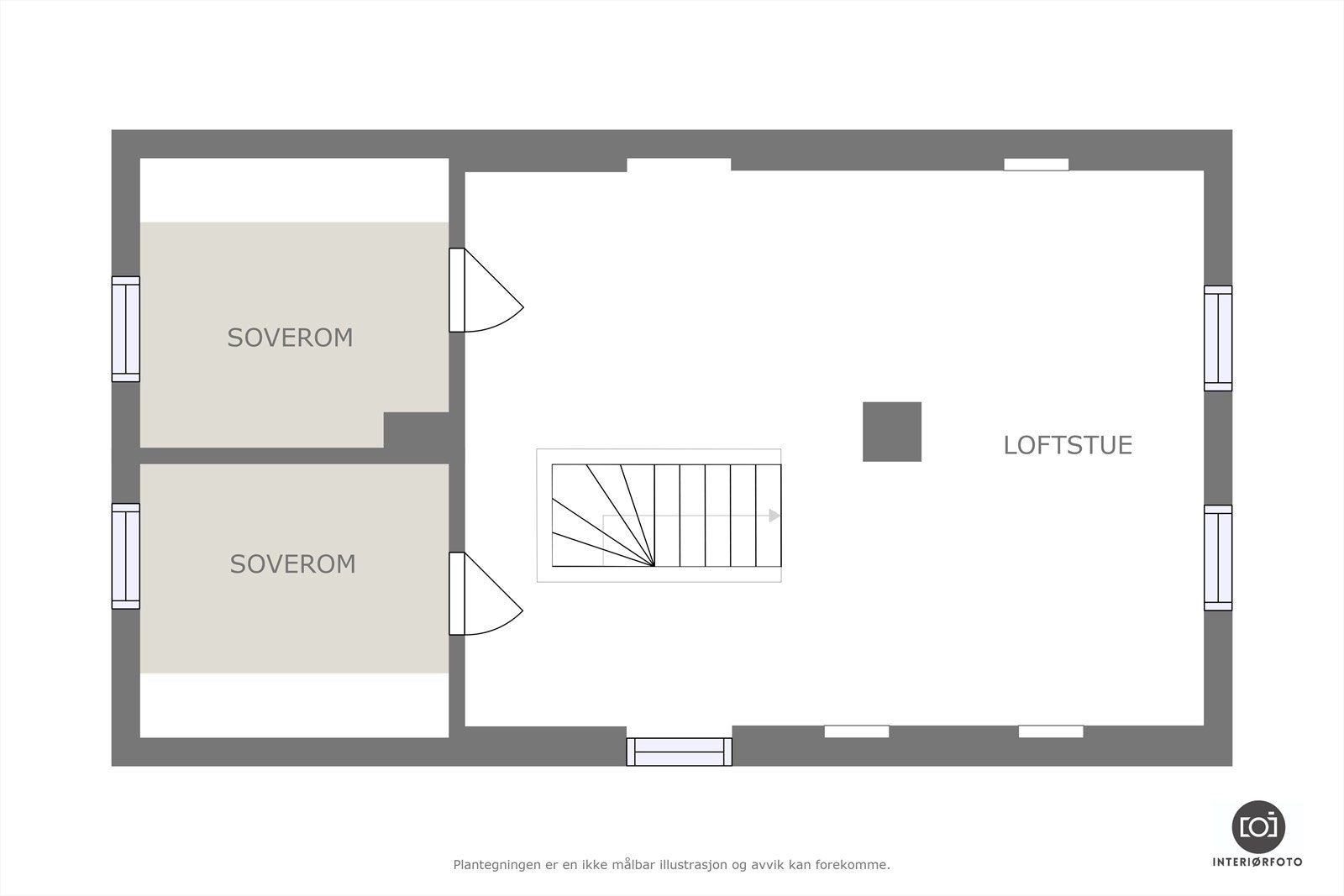 Plantegning loft Galleribilde
