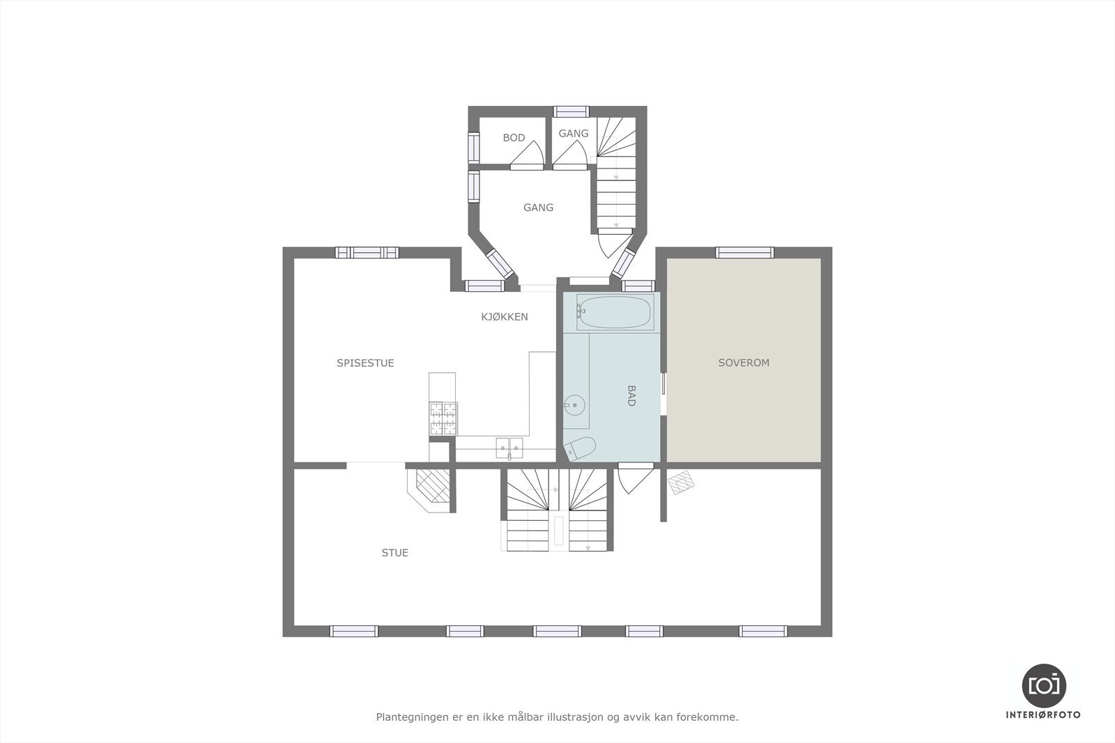 Plantegning 2.etg Galleribilde