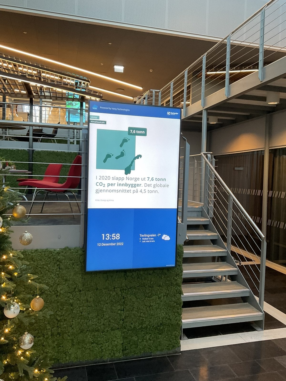 god oversikt over forbruk og utslipp, og gjør at alle byggets leietakere til enhver tid kan hente ut rapporter for bærekraftstiltak, energiforbruk, CO2-utslipp m.m. -2 Galleribilde