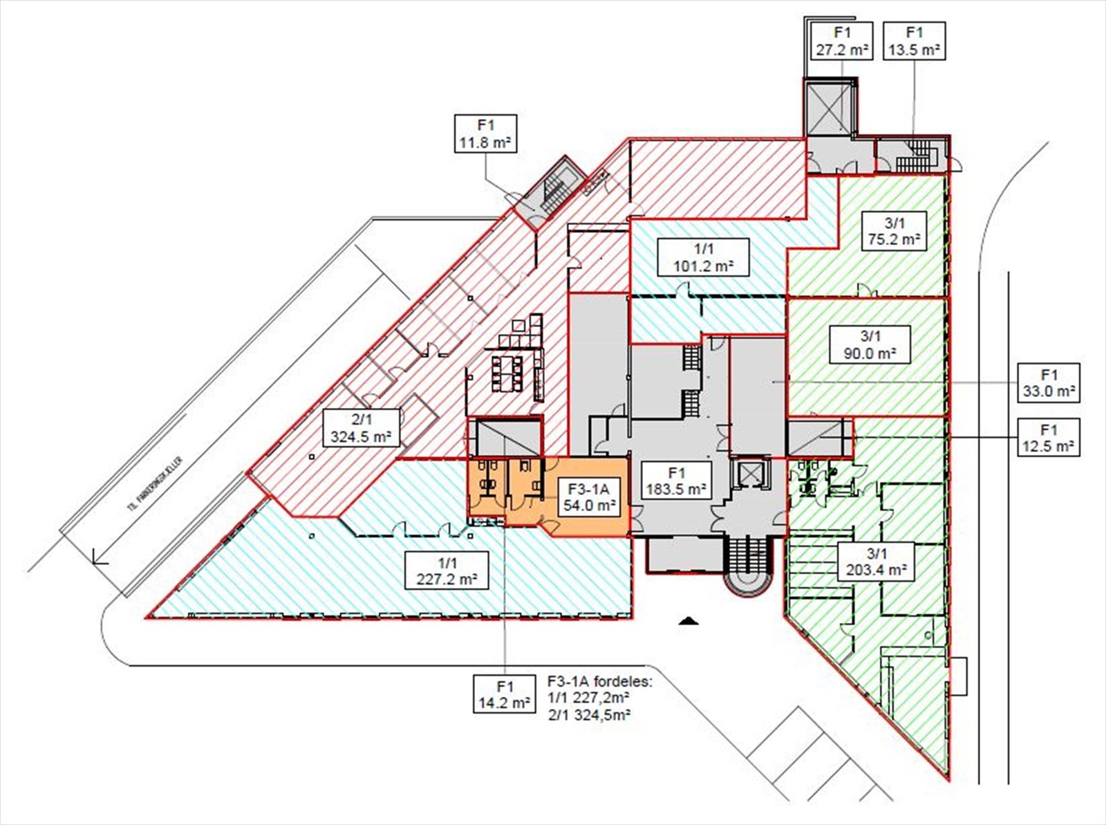 Planskisse - 1. etasje med fellesområder Galleribilde
