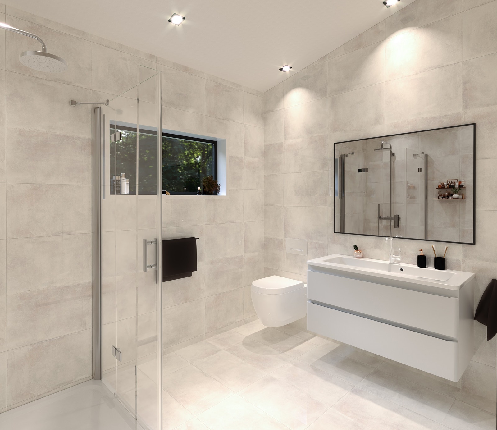 Bad med tilvalgsfliser Galleribilde