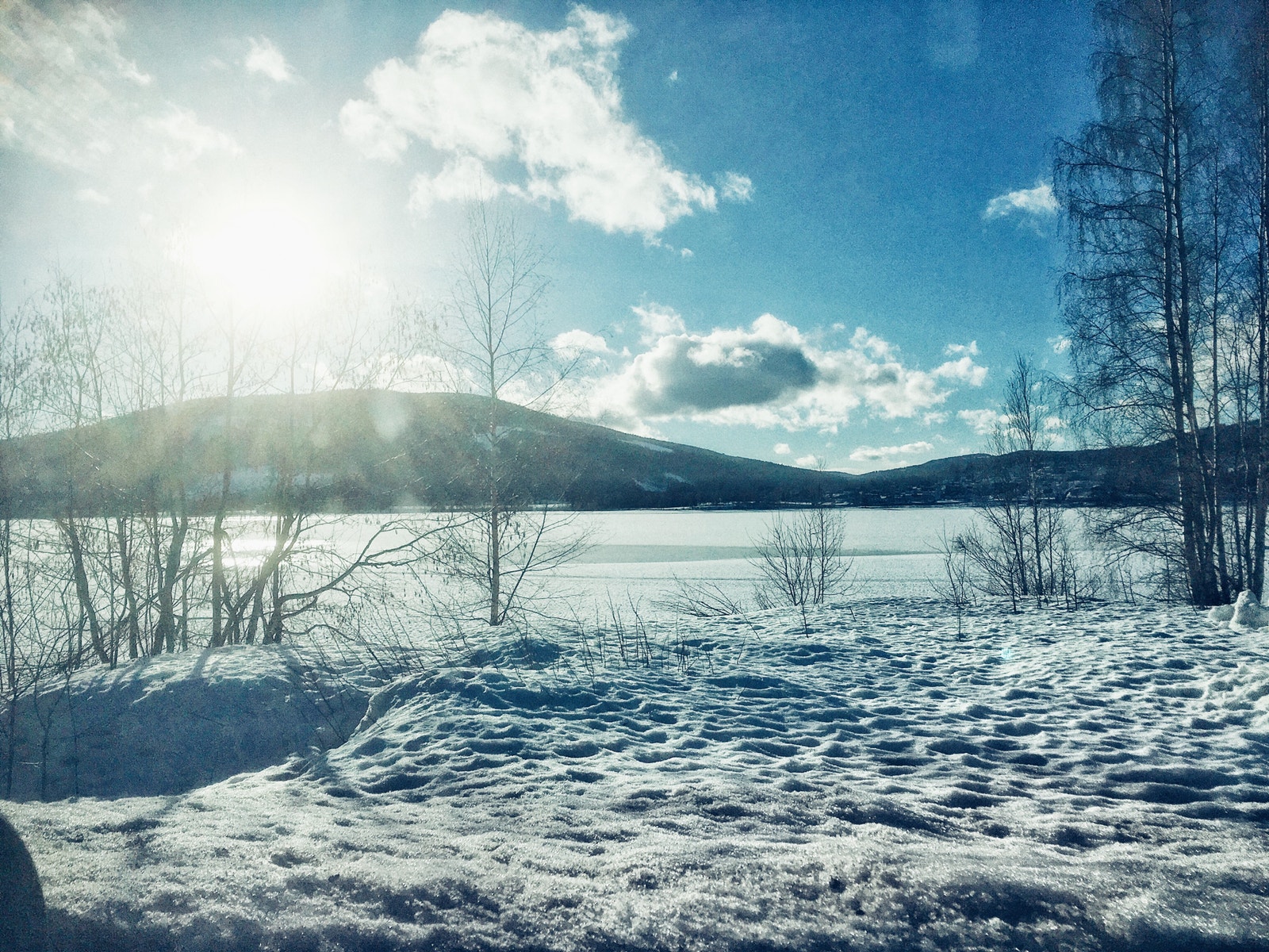 Hurdalsjøen i vinterdrakt Galleribilde