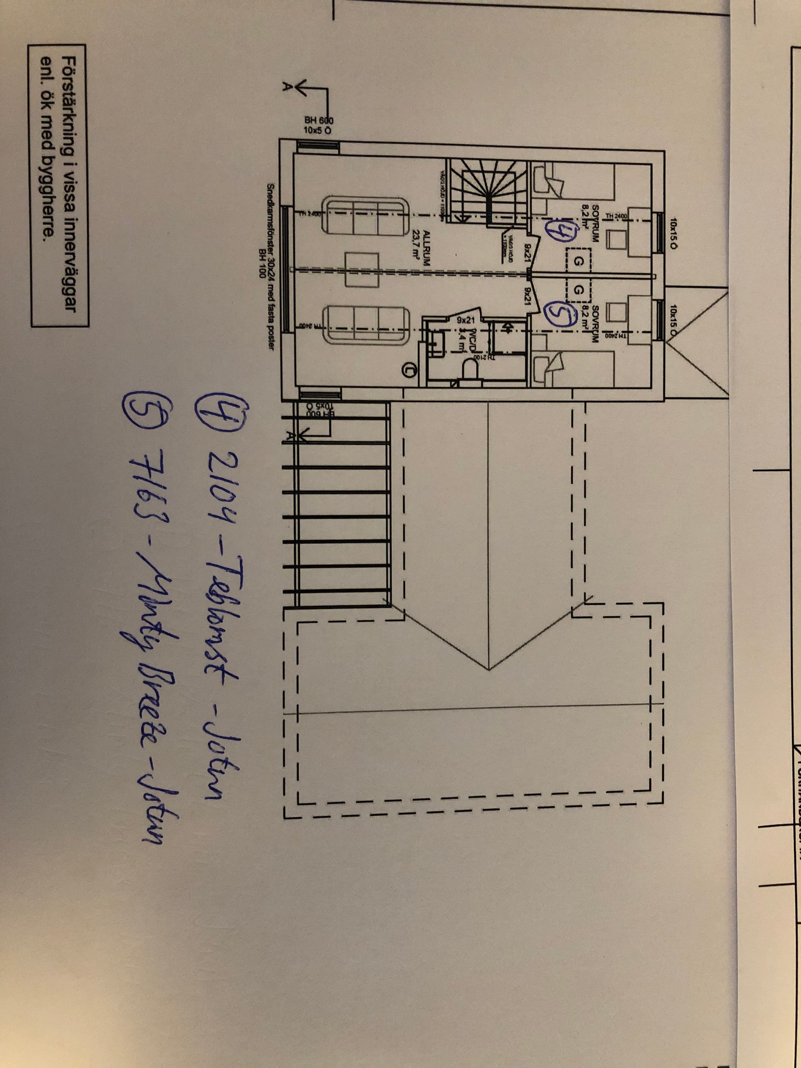 Plantegning fra byggefasen: 2. etg Galleribilde