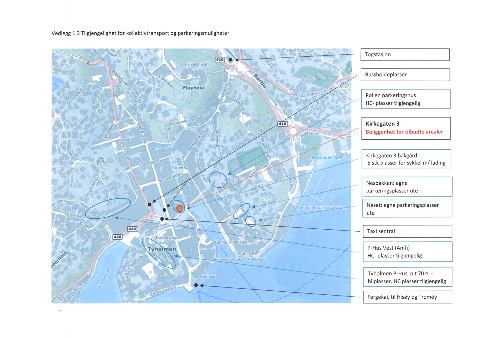 Tilgjengelighet for kollektivtransport og parkering Galleribilde