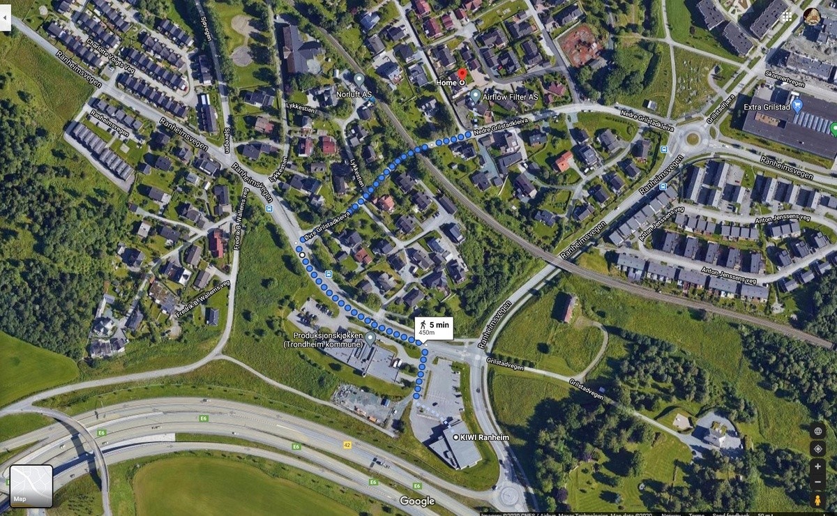 450 meter til Kiwi Ranheim Galleribilde