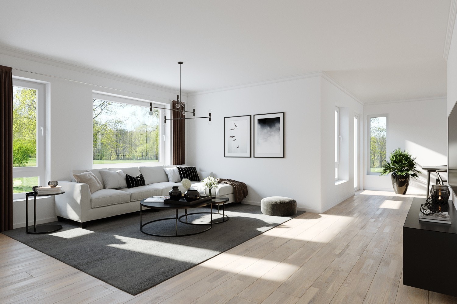 Eksempel fra stue til 4-roms Galleribilde