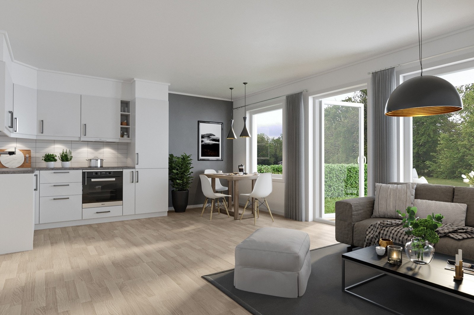 Eksempel fra stue til 2-roms Galleribilde