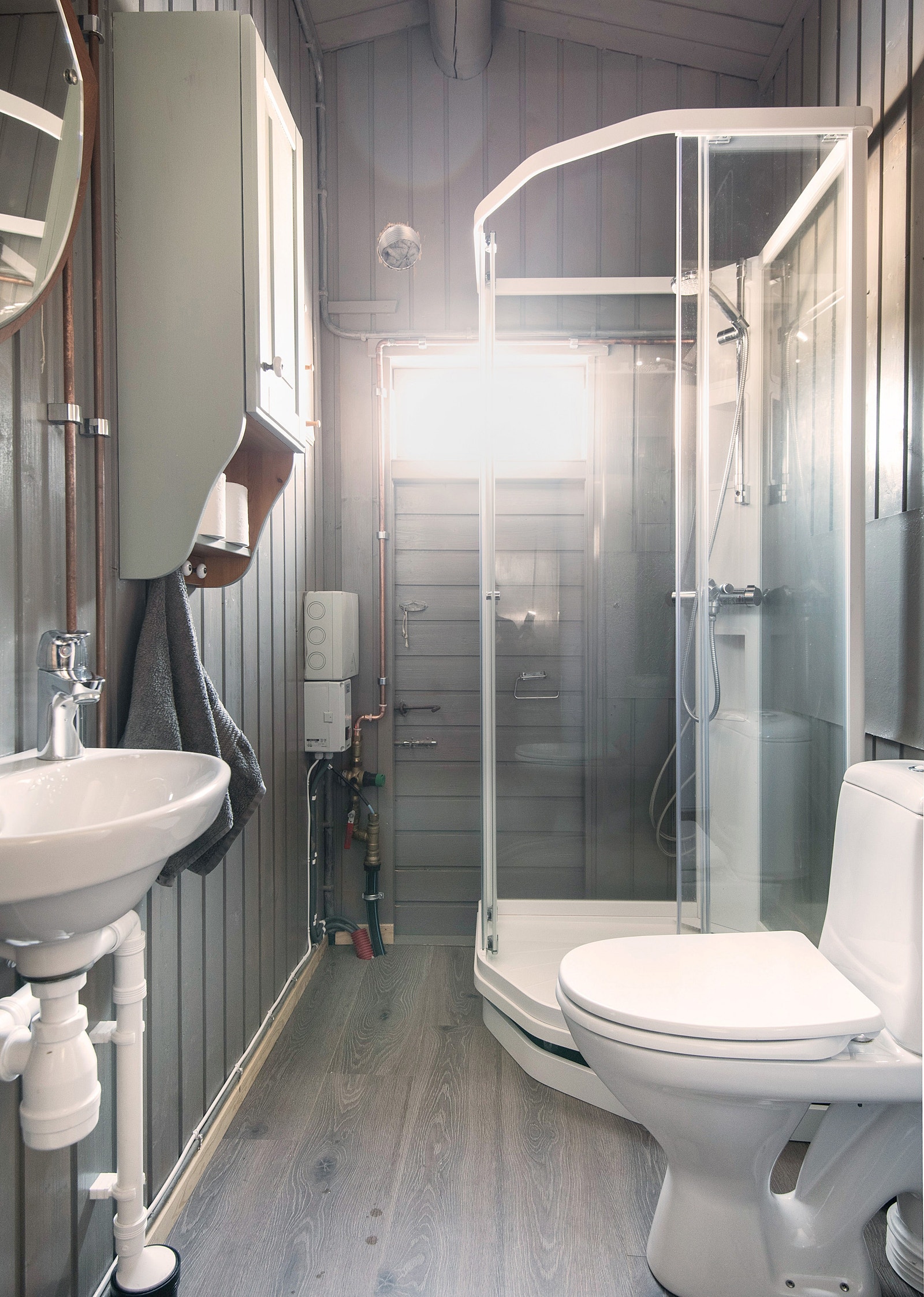 Enkelt bad med det man trenger. Galleribilde