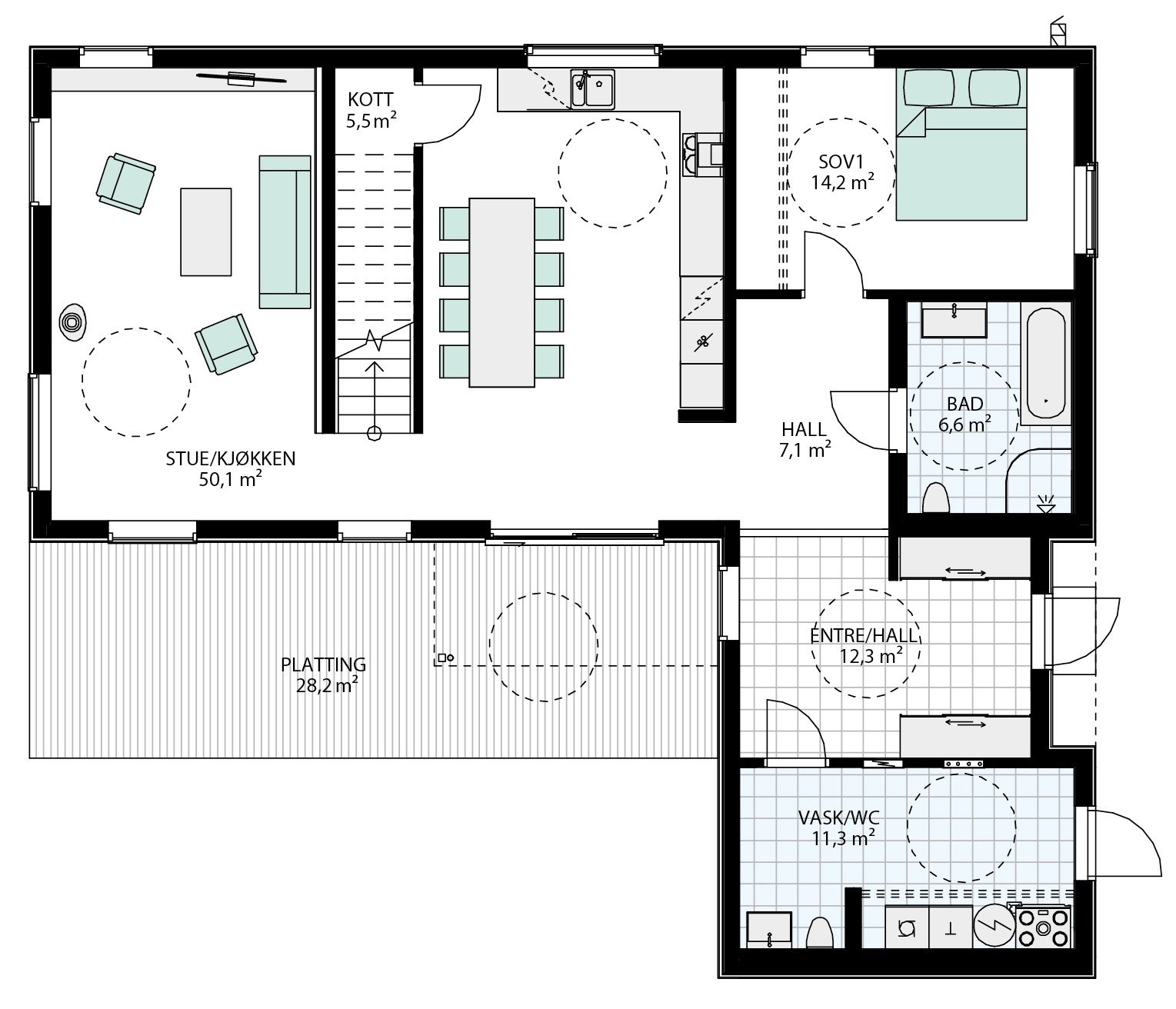 Plan 1. etasje Galleribilde