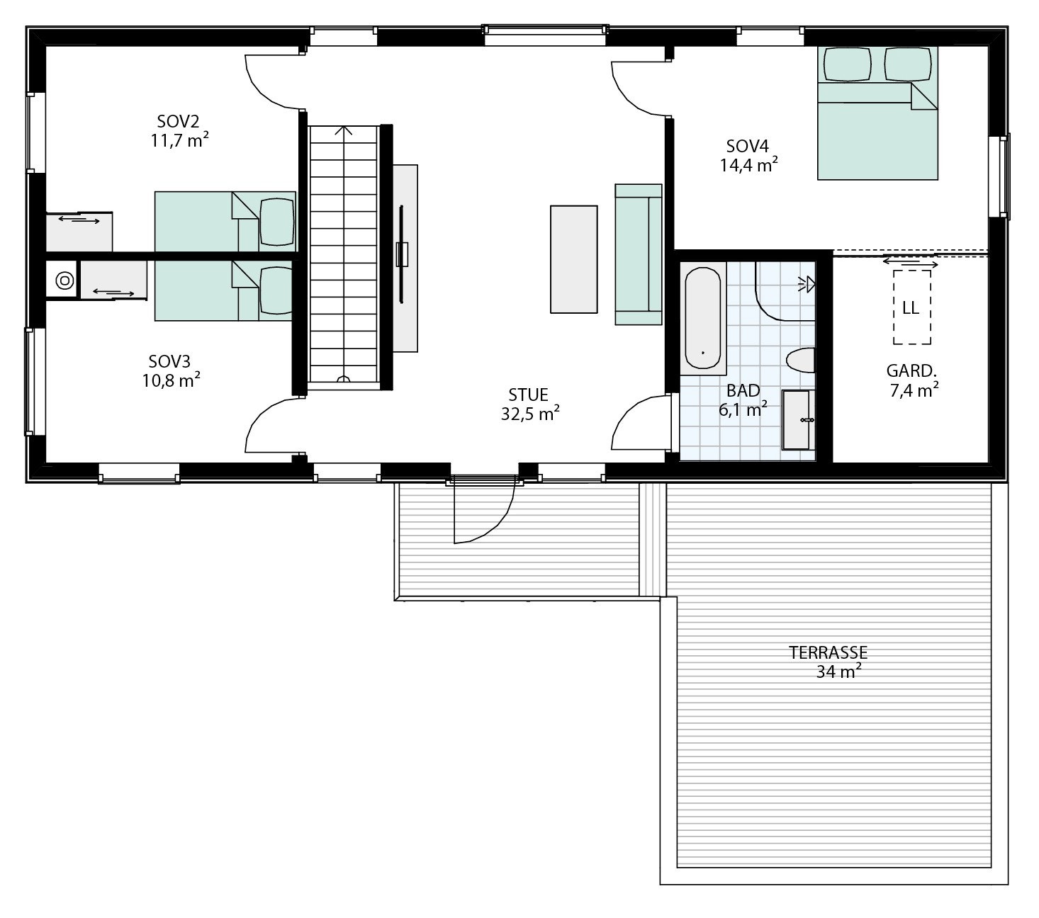 Plan 2. etasje Galleribilde