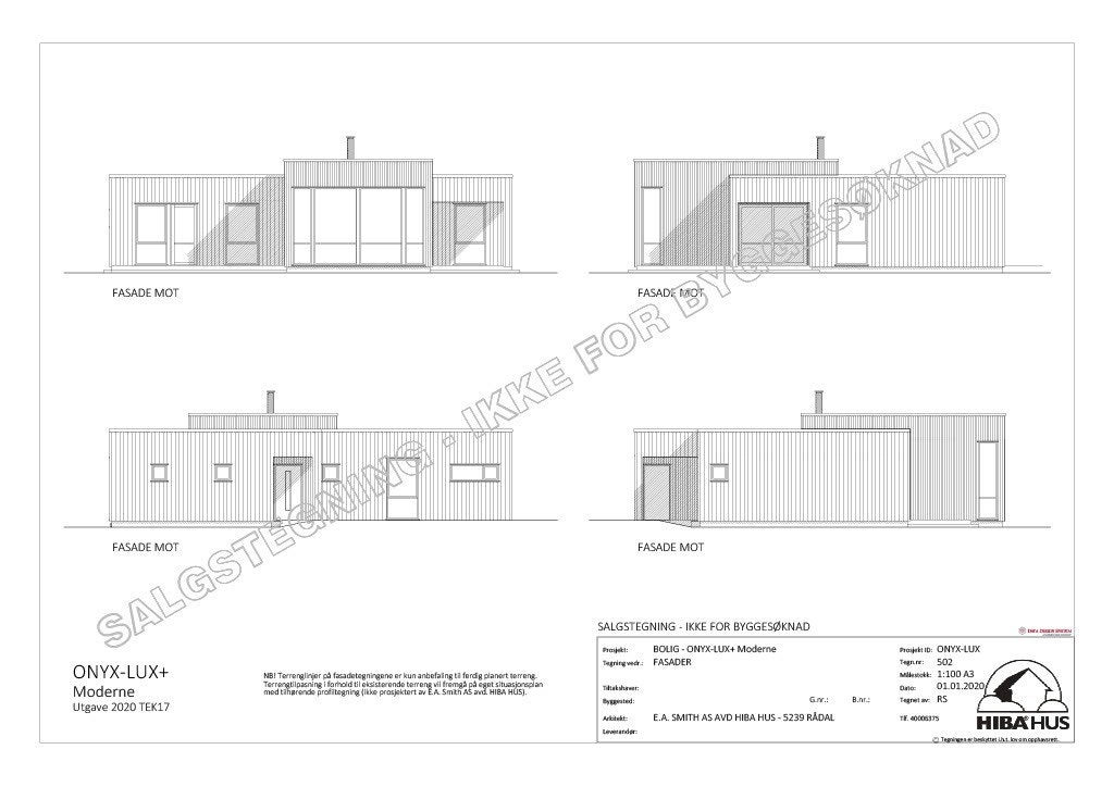 Tegninger Enebolig 4A og 4B Galleribilde