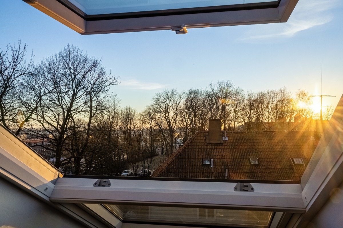 Hyggelig utsyn fra loftstuen Galleribilde