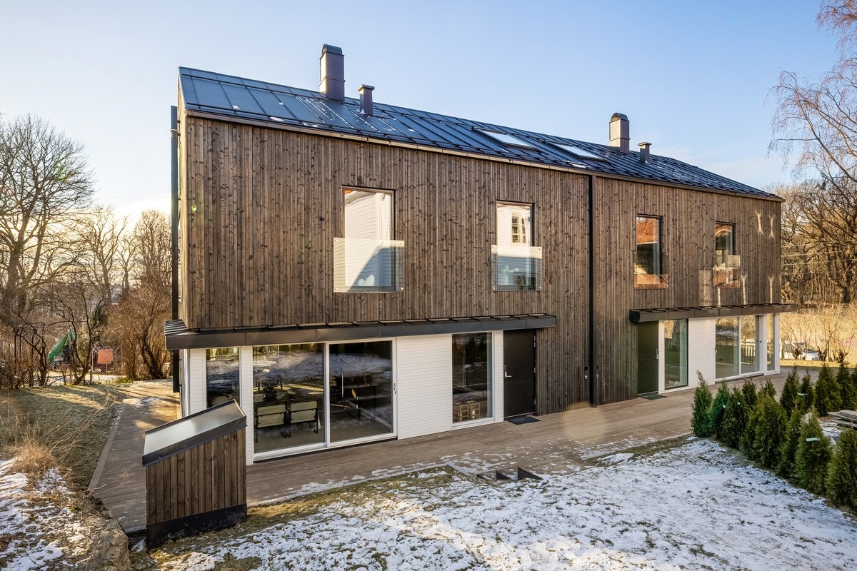 Rålekker halvpart av tomannsbolig oppført i 2021. Galleribilde